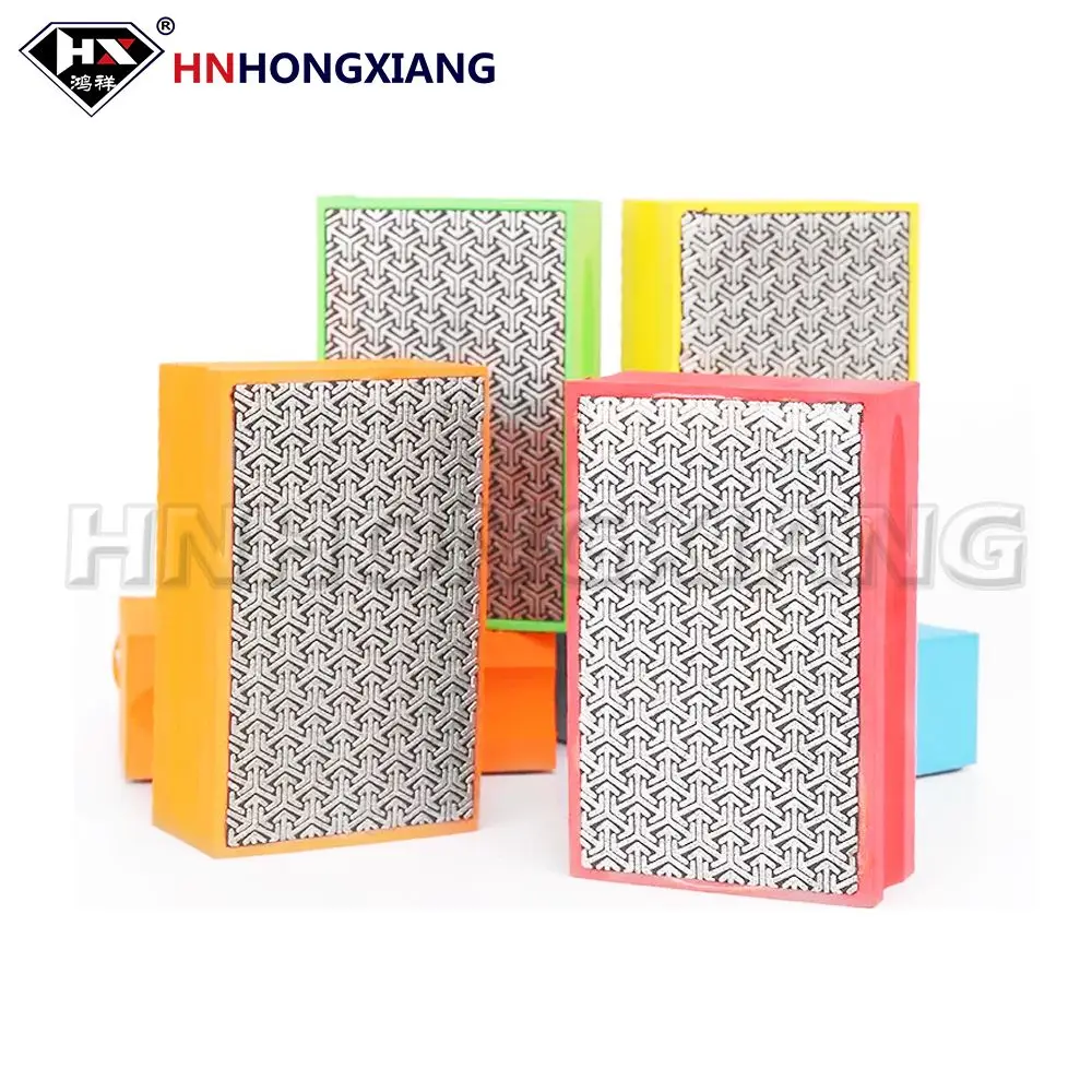 90x55mm Hand Polishing Pad Diamond Resin Electroplate Polishing Pad Glass Ceramic Tile Polishing And Grinding Diamond Hand Tool