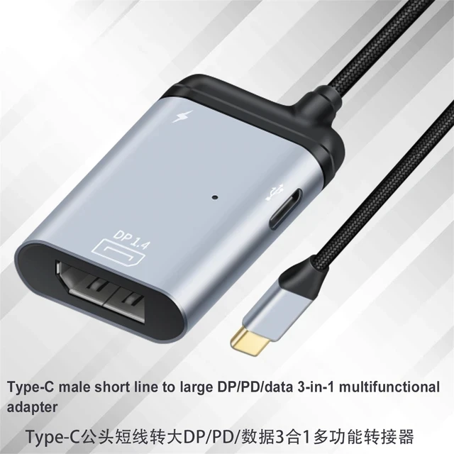 high quality USB C To 4K Type C HDMI-Compatible Cable Type C To Mini DP VAG RJ45 Adapter PD Fast Charging Cable For MacBook Pro