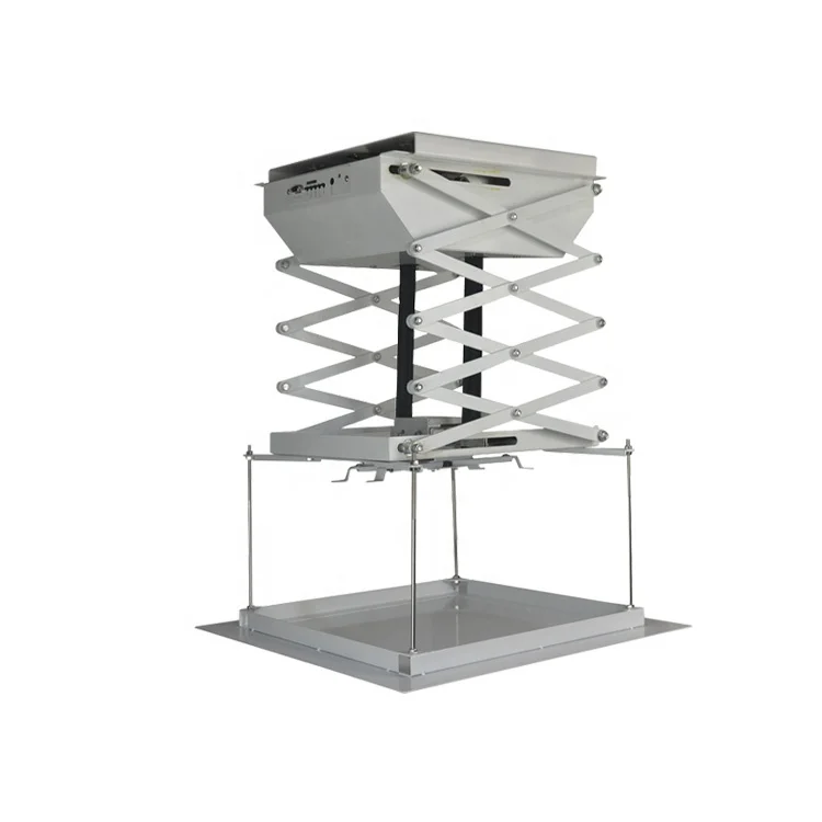 1 Meter Factory Heavy Light Weight Aluminum Steel Platform Hydraulic Scissor Project Lift Load Motorized Projector Ceiling Mount