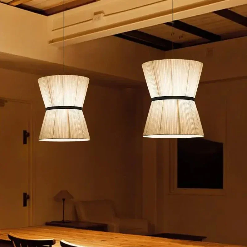 

Japan Pendant Lamp Wabi-sabi Cloth Ceiiling Chandelier for Restaurant Hotel Kitchen Island Home Decoration Cocoon Light