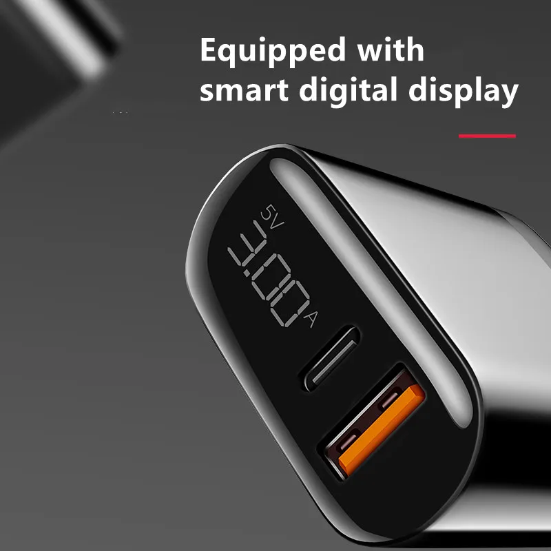 40W PD Type C Charger LED Display Fast Charging For IPhone 13 14 15 Pro Xiaomi 13 Samsung 2 Ports Quick Charge USB C Charger