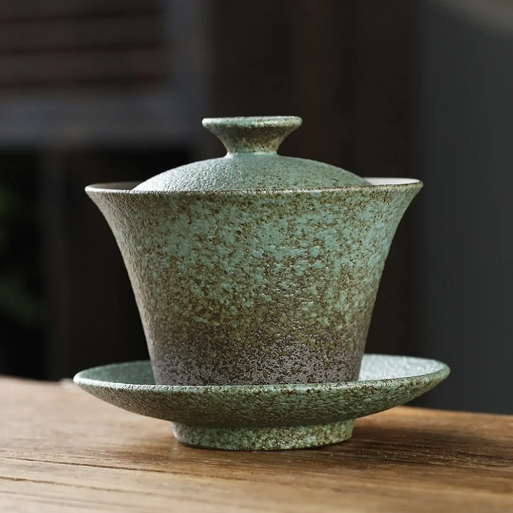 

130ml Chinese Style Ceramics Gaiwan Teacup Handmade Tea Infuser Customize Porcelain Teaware Portable Tea Cups with Lid