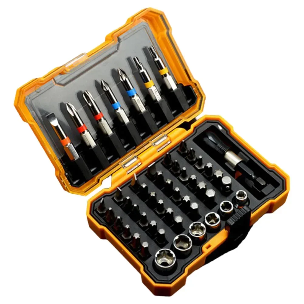 50pcs Screwdriver Bit Set Magnetic Hex Torx Bits With Storage Case Electric Screwdriver Socket Adapter For Home Repair Tool