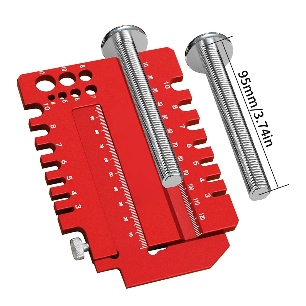 2 in 1 Woodworking Gauge and Caliper for Measuring and Marking Tenons with Aluminum Body and Precise Graduations