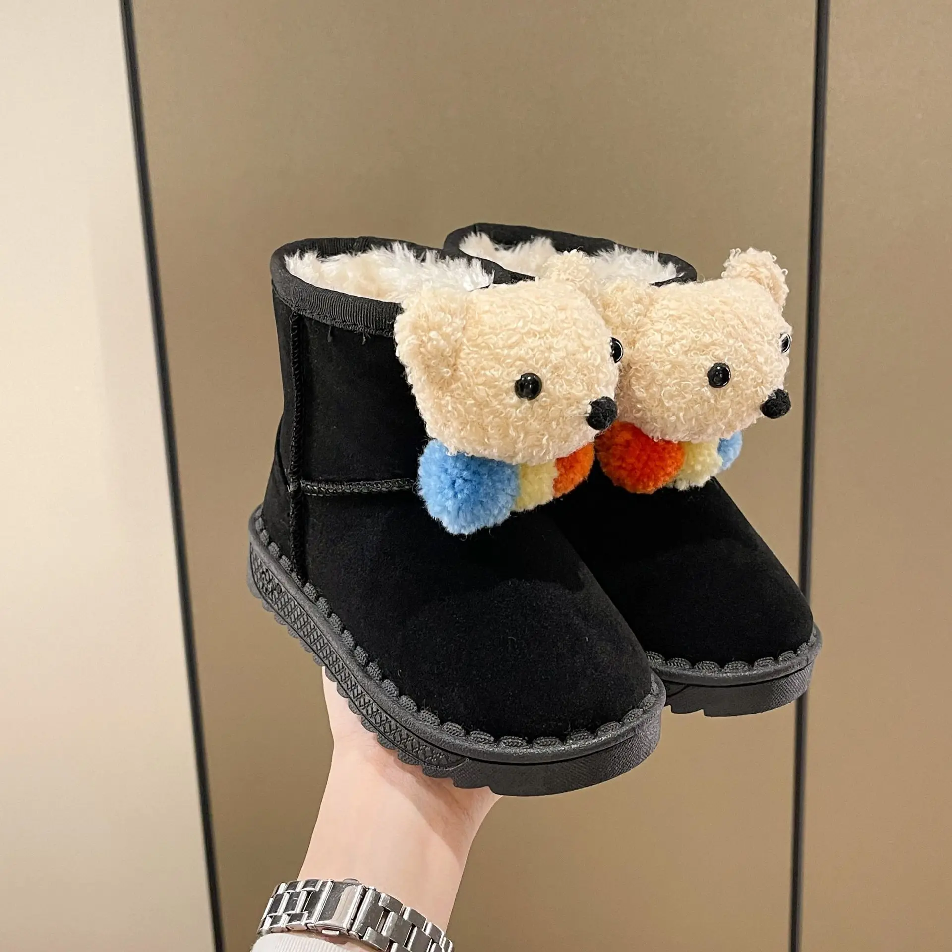 Botas Para Niña Kid Snow Boot Winter New Warm Girl Cotton Shoe Boy Ankle Boot Cartoon Child Shoe Cute Padded Boots Infant Boots