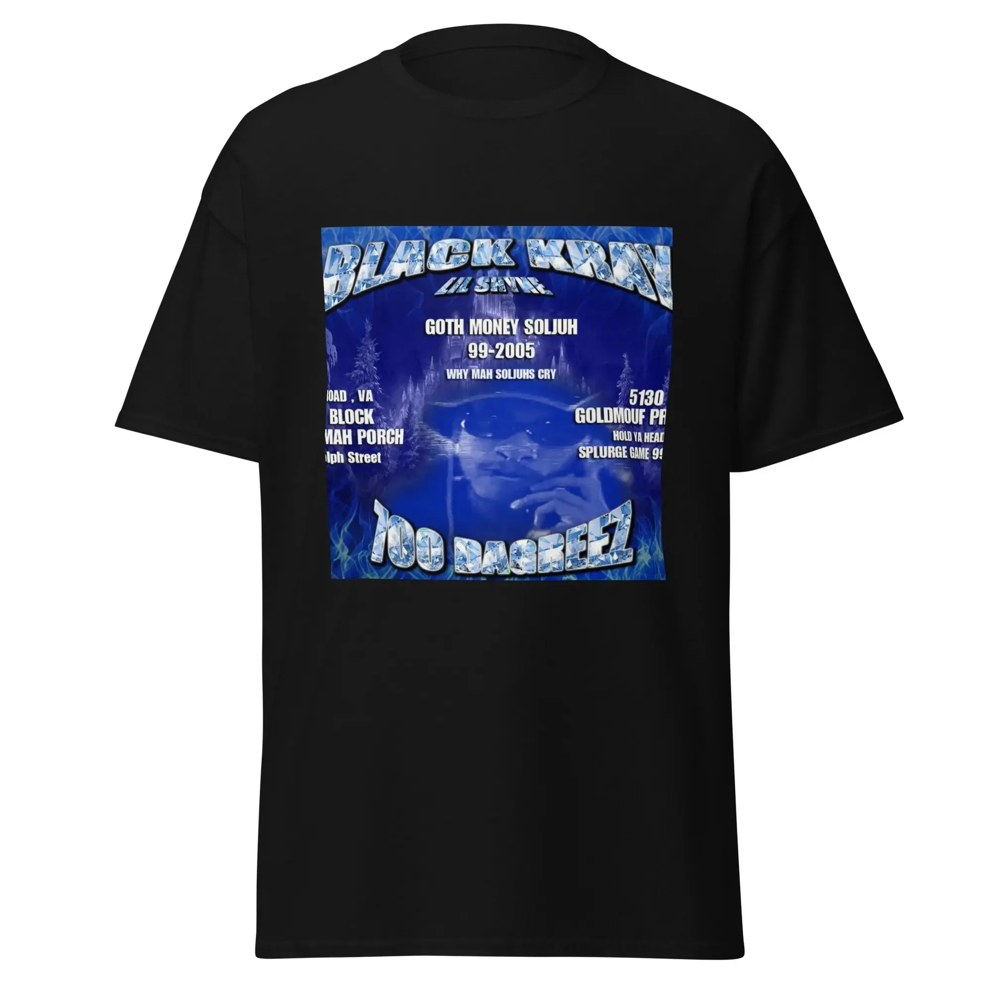 Black Kray 700 Dagreez Album T Shirt Men'S Goth Money Records Cloud Rap Drain Gang Bladee Sickboyrari Ecco2K Hip Hop