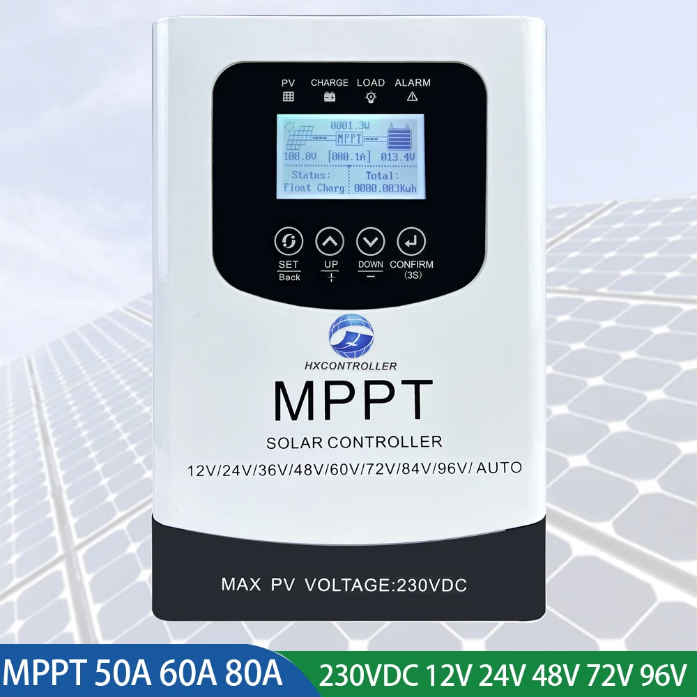 

MPPT 230VDC 50A 60A 80A Solar Charge Controller Solar Panel Regulator For 12V 24V 48V 60V 72V 84V 96V PV solar System