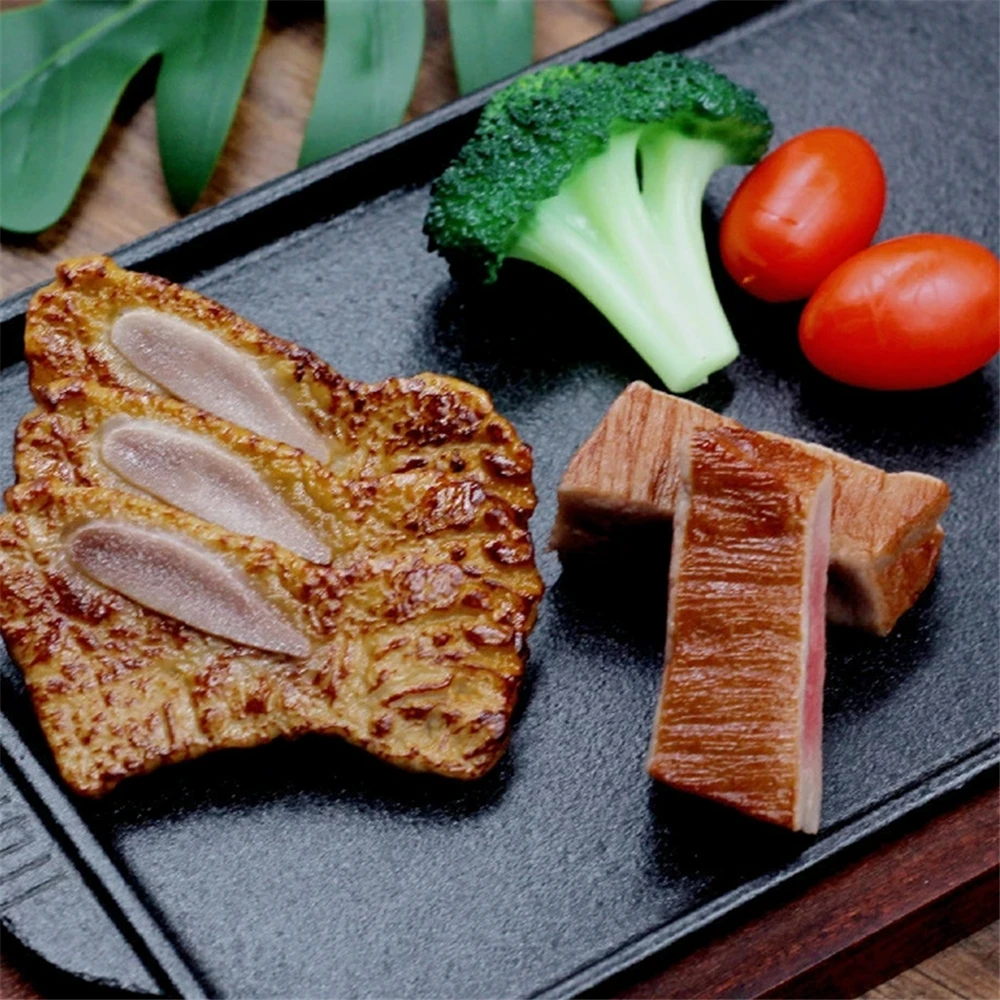 

beef cubes food model photography props cabinet dining hall hotel restaurant decor Artificial fake Simulation Roast Beef Steak