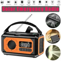 12000mah Emergency Radio Hand-Cranked with Solar Panel,LED Flashlight,Power Bank,SOS Alarm,FM/AM/NOAA FM-Level Radio Function