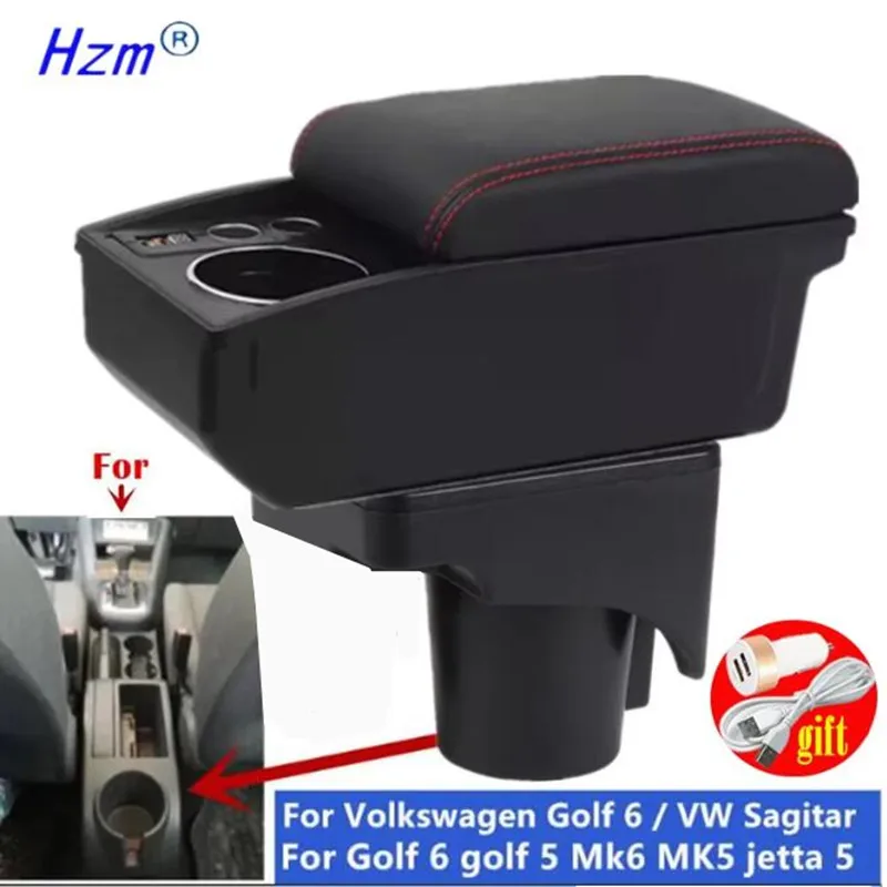 Auto Armlehne Für Volkswagen Golf 6 Armlehne Box Für VW Golf 6 Golf 5 Mk6 MK5 Jetta 5 Für VW Sagitar Lagerung Box Innen details