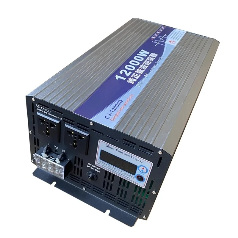 

Pure sine wave inverter 24v48v60v72v to 220v12000w high power solar battery to