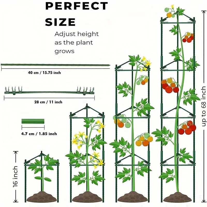 47,24/62,99 cala klatka na pomidor odkształcalny wspornik na rośliny wspornik pomidorowy klatka na rośliny ogrodowe wielofunkcyjna do wspinaczki