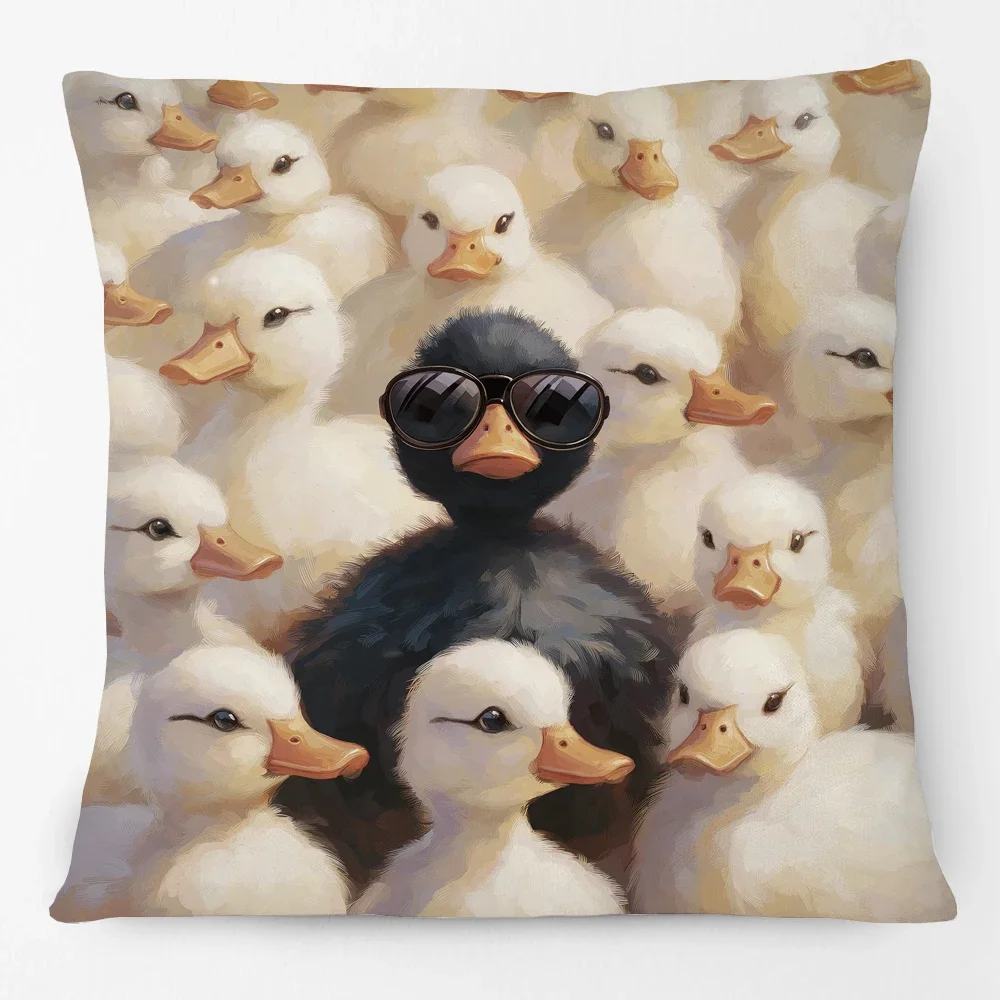 

Cute Lovely Animal Pop Duck Cushion Cover Funny Style Decorative Pillow Case