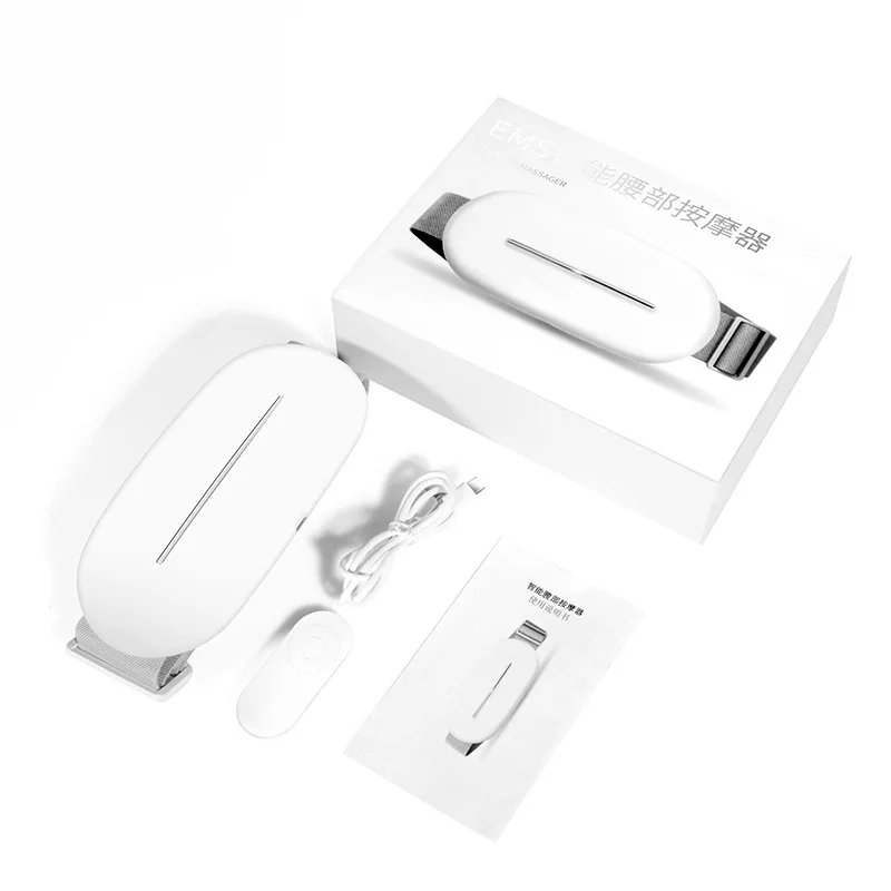 Suitable for ems cross-border waist massager voice belt heating compress waist massager lumbar spine massage abdominal massage g