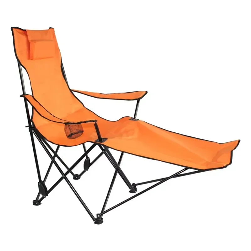 for 600 Fabric Outdoor Folding Reclining Beach Camping Chair with Footrest