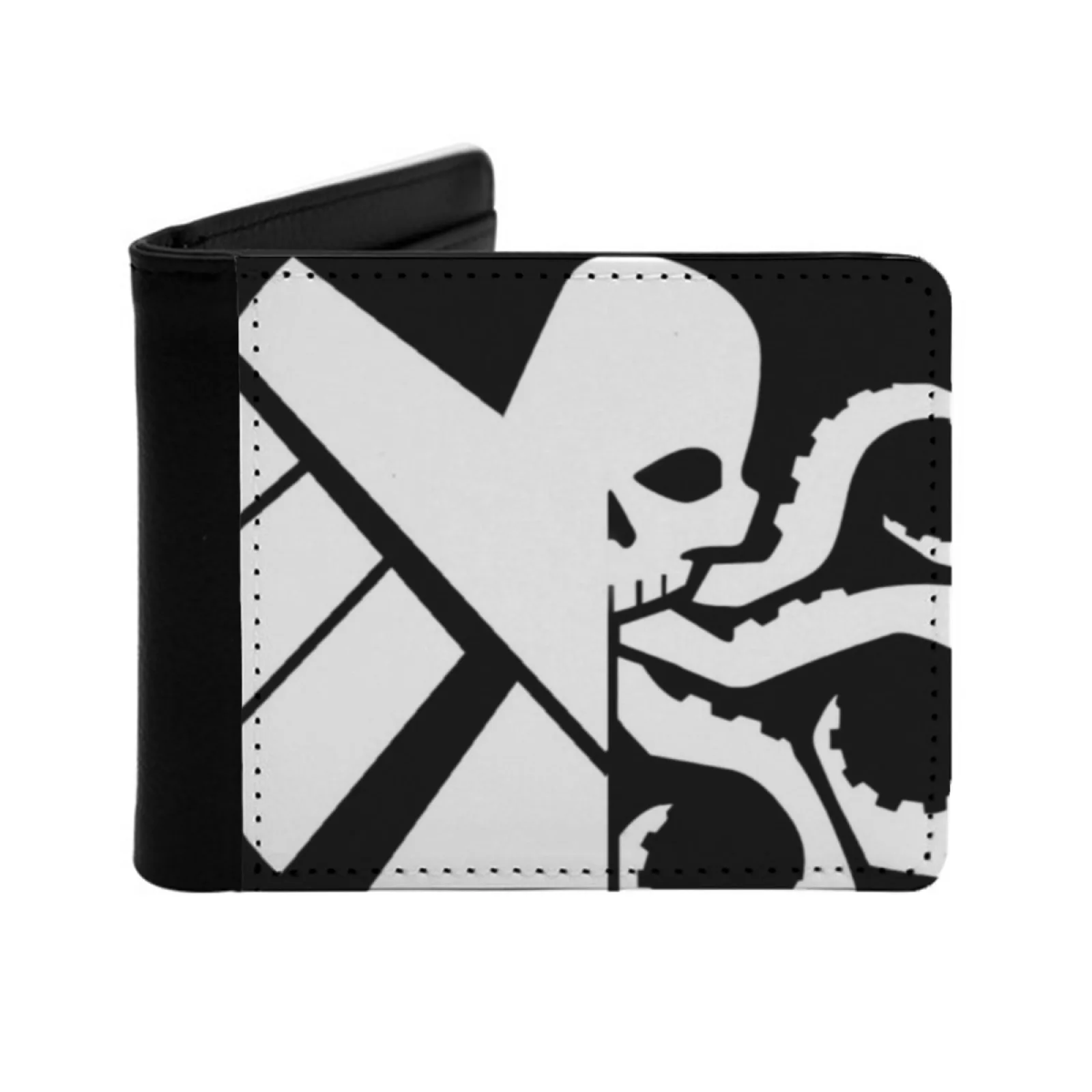 

Shield Logo Personalized Wallet For Men And Women Pu Leather Short Pocket Purse Shield Aos Shield Logo Logo Personalized Print