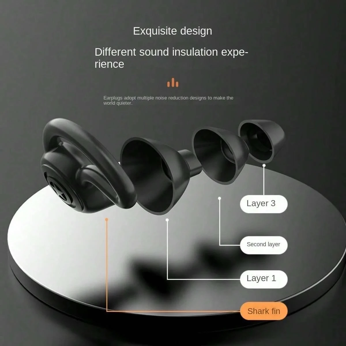 HUAK tappi per le orecchie a 3 strati per la riduzione del rumore del sonno tappi per le orecchie in Silicone tappi per le orecchie riutilizzabili