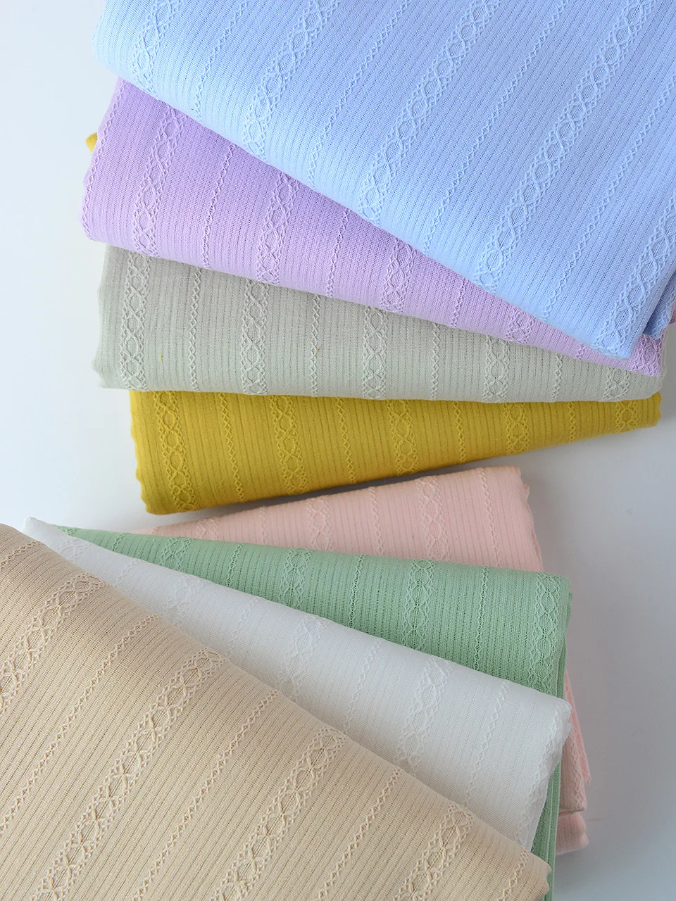 140x50cm Cotton Fabric Handmade Clothes Skirt Clothing   Baby Children Jacquard  Woven Stripes