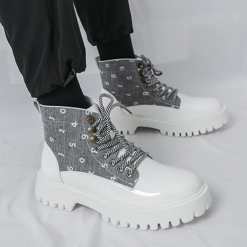 Men\'s English Style Thick Sole Design Men Boots Luxury High End Top Layer Leather Brand Famous Chelsea High Quality Casual Boots