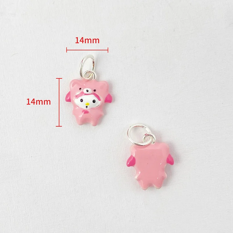 New Miniso Fashion Sanrio KT Cat Charm Beads Suitable for Original Women's Bracelets Jewelry Accessories Gifts