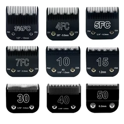 4FC#5FC#7FC#10#15# Black Blade Dog Grooming,Detachable Pet Clipper Blade,  Made of Stainless Steel Blade Compatible