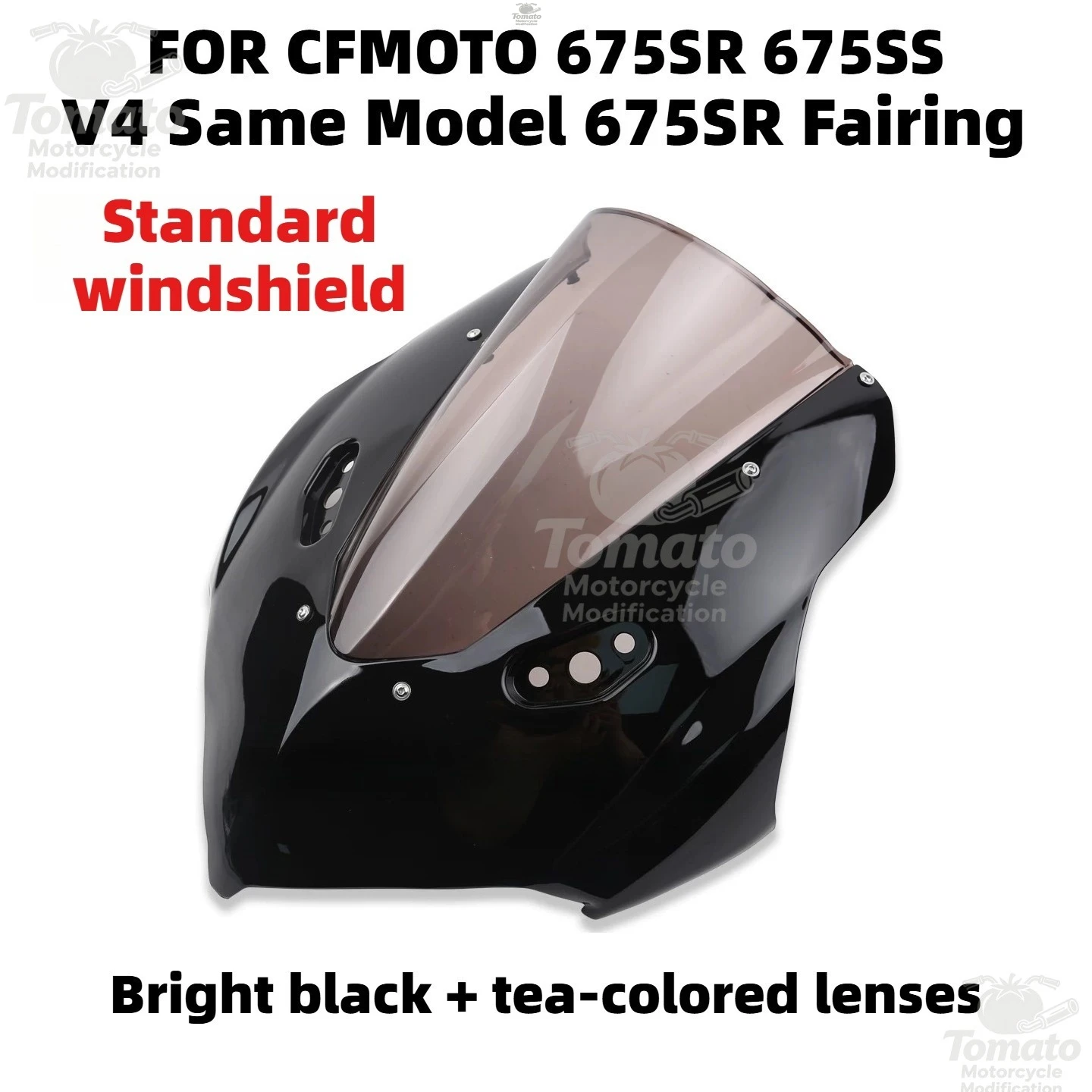 for CFMOTO 675SR 675SS Modification Integrated Helmet Cover, Windshield, V4-style Windshield, Fairing, Spoiler, Accessories.