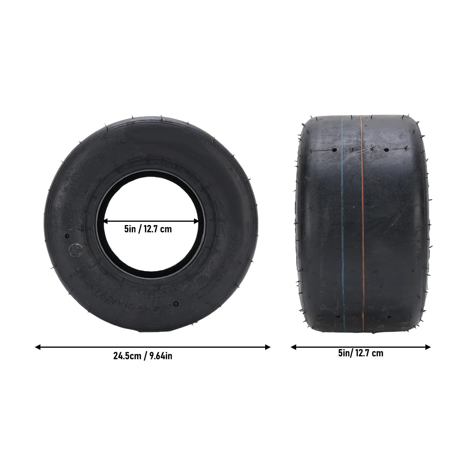 Bezdętkowa opona wyścigowa Slick Gumowa odporna na ścieranie Poprawiona kontrola 10x4.50-5 Bezdętkowa opona Slick Doskonały chwyt dla Drift Trike