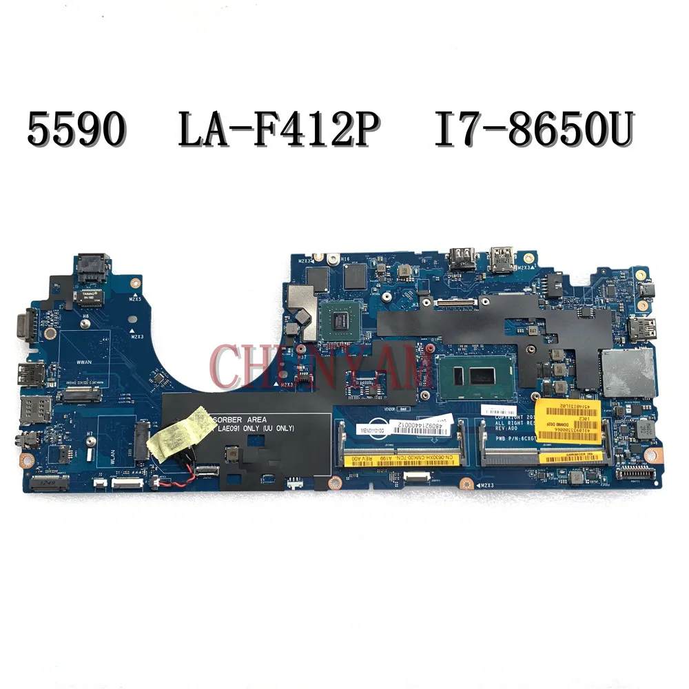 

NEW DDM80 LA-F412P For Dell Latitude 15 5590 E5590 Laptop Motherboard i7-8650U CN-0630XH 630XH 6CXGT Mainboard 100%tested