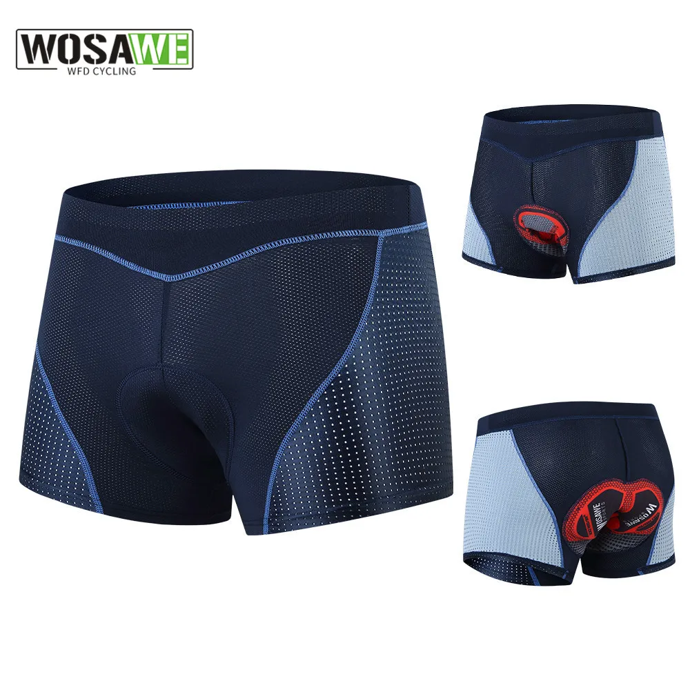 

WOSAWE High Quality Men's Cycling Shorts Comfortable Underwear Sponge Gel 3D Padded Bike Short M-XXXL Bike Short Pants