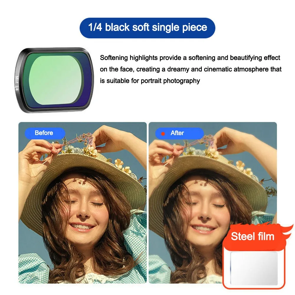 

UV CPL ND Lens Filter DIY Neutral Density Optical Glass Lens Multi-layer Quick-Release Handheld Camera Filter for DJI Pocket 3