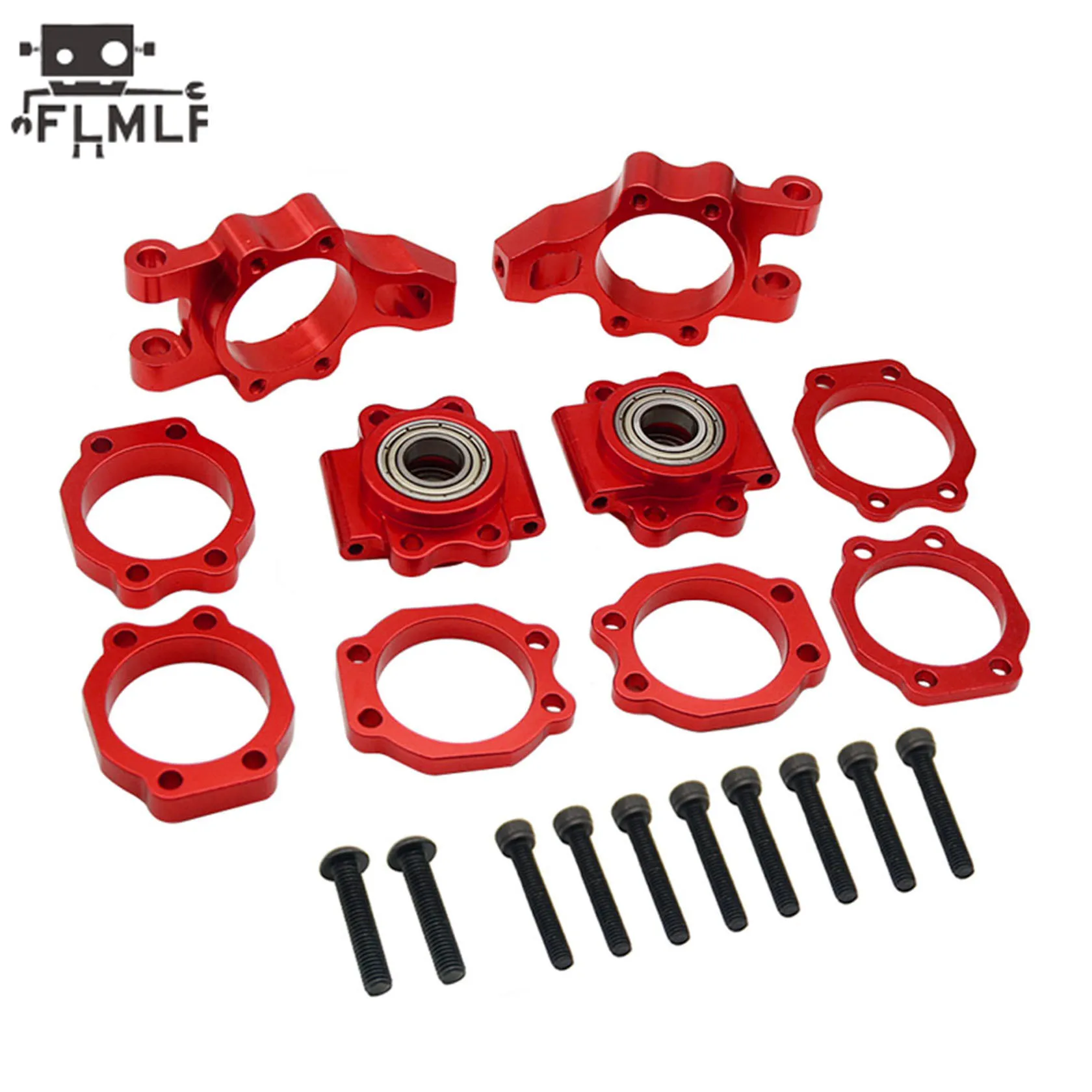 Zestaw wsporników piasty przedniego lub tylnego koła ze stopu CNC do 1/5 HPI ROVAN ROFUN KM GTB TS BAJA 5B 5T 5SC SS