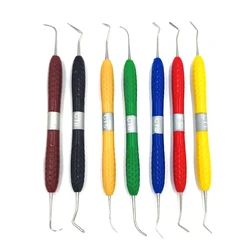 7PCS/SET Dental Resin Filler Set Plastic Dresser With Silicone Handle Aesthetic Restoration Kit for Resin Knife Spatula Tool