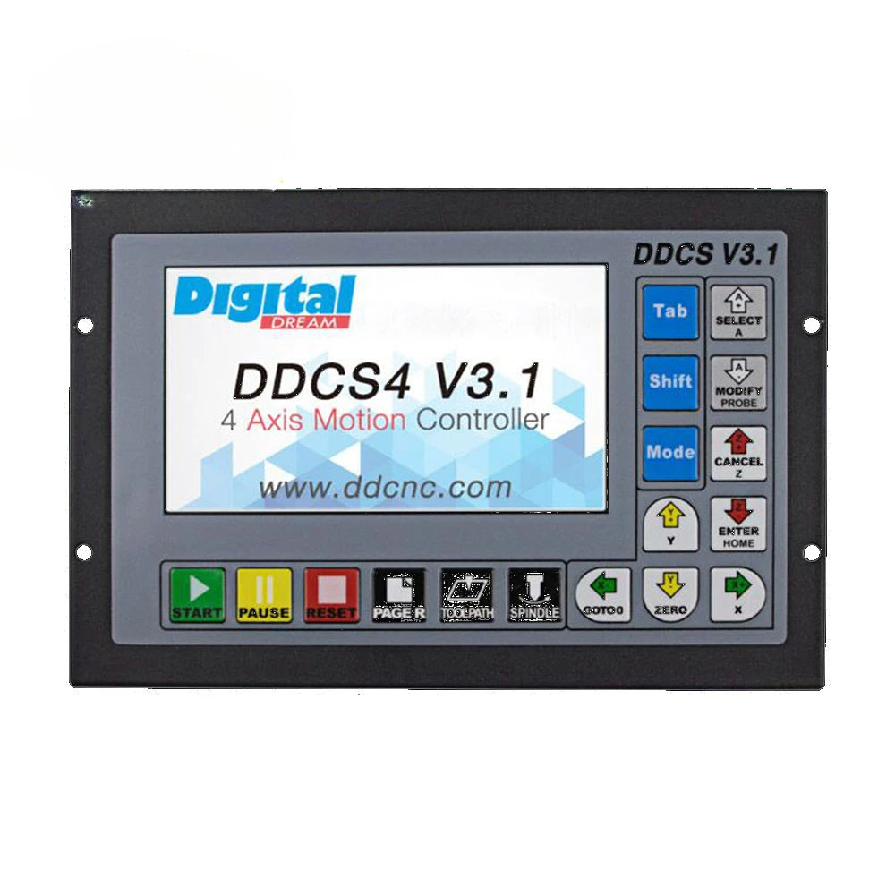 For DDCSV3.1 3/4 Axis G Code Stand Alone Controller For Engraving Milling Machine DDCS V3.1+ 4-axis E-Stop MPG Handwheel