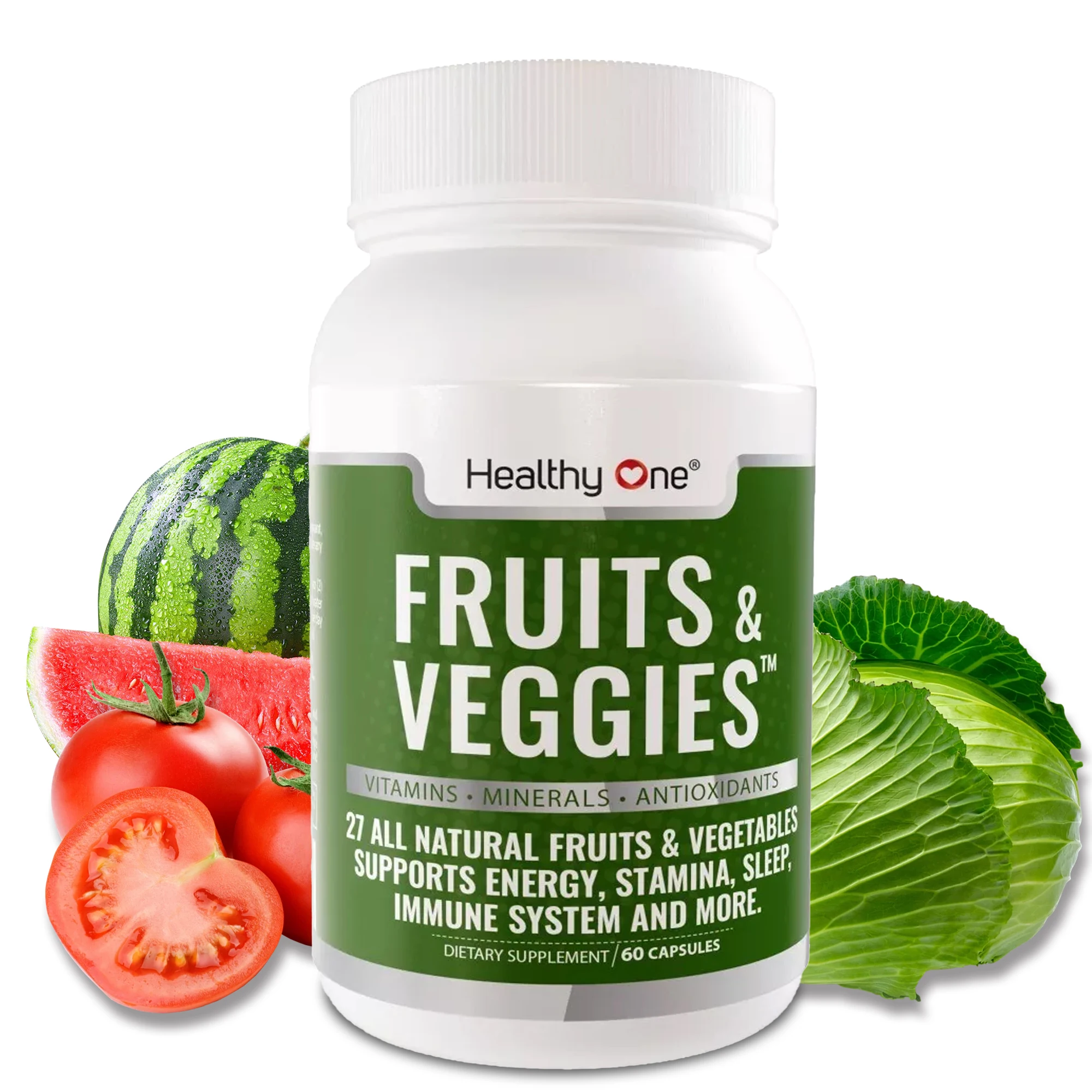 

Fruits and Veggies Supplement - Daily Fruit &Vegetable Supplement Capsules for Enhanced Immunity and Vitality,Health Improvement