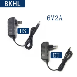 Adaptador convertidor de corriente alterna, fuente de alimentación de 6V, 100V-240V, 6V, 2a, 2000Ma, enchufe Universal de EE. UU./UE, 1-10 piezas