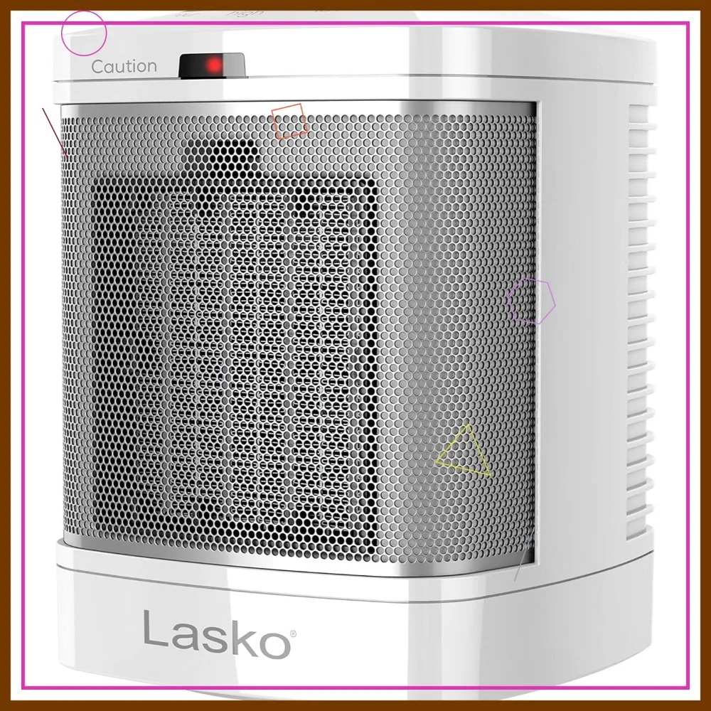 Pemanas Ruangan Keramik Portabel dengan Steker Pengaman ALCI, 2 Pengaturan Panas, 1500W untuk Penggunaan di Kamar Mandi