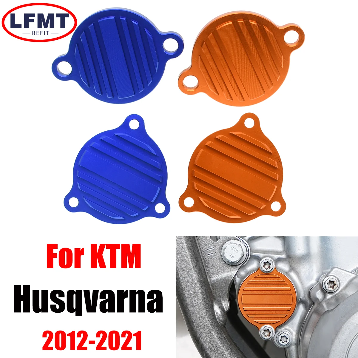 Cubierta de bomba de aceite CNC para motocicleta, tapa protectora y tapa de filtro de aceite para KTM 250, 350, 450, 500, 530, 2009, 2020, 2021, SXF, XCF, XCW, EXC, EXCF