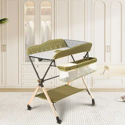 Baby Changing Table Multifunctional Foldable Massage Touch Table Foldable Portable Changing Table Adjustable Baby Diaper Table