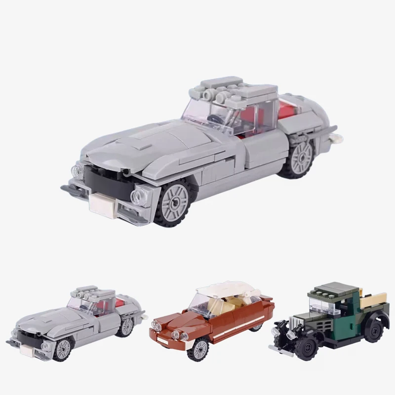 

MOC Old-fashioned Sports Car model Building Block Retro Pickup Truck Children's Assembly Brick Toy Birthday Gift