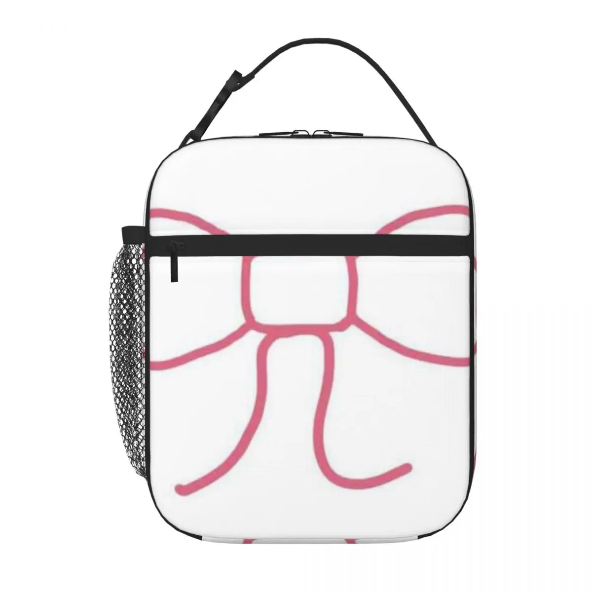 Bestselling Pink Ribbon Pastel Commuter Lunch Bag Grocery Carry Insulated Food Bag