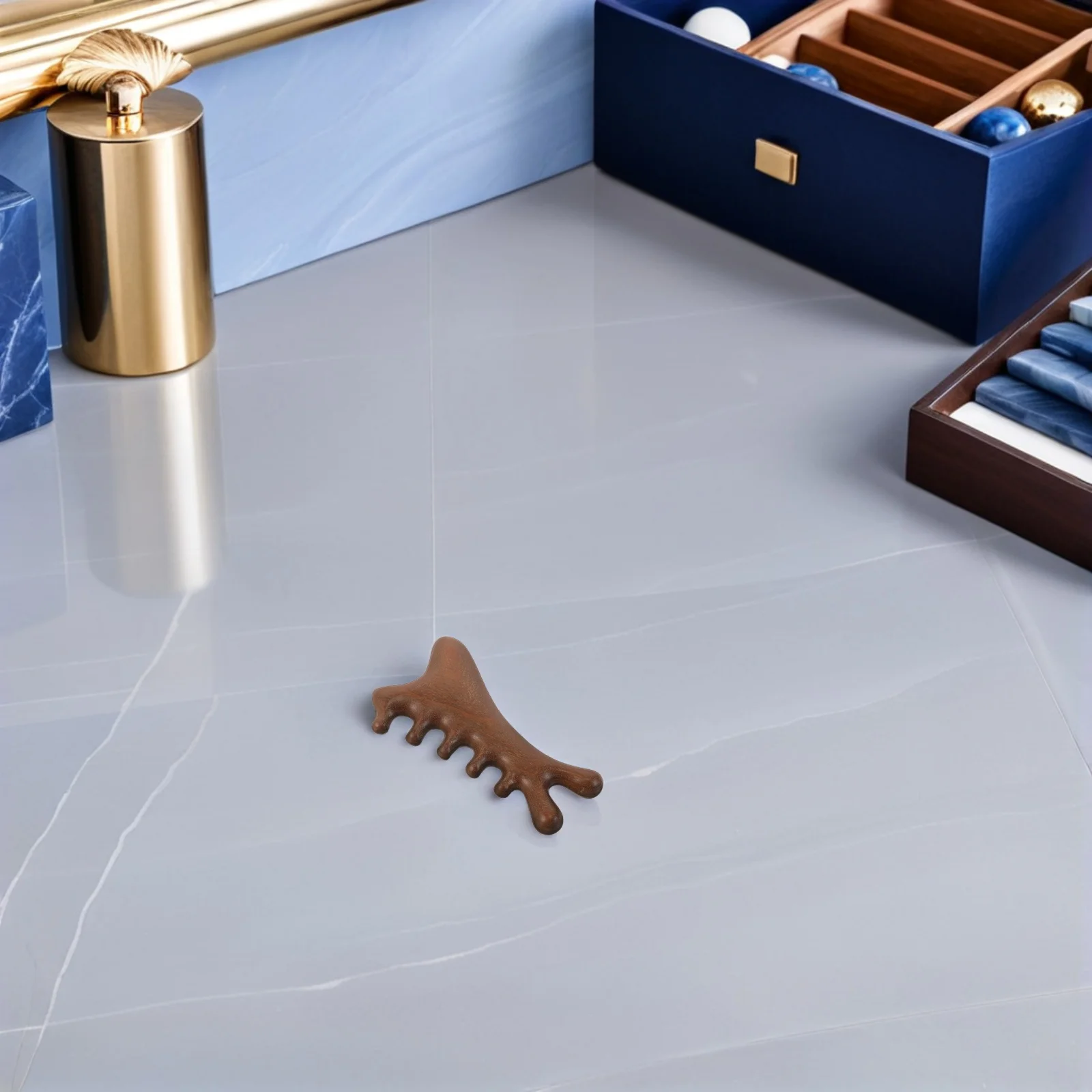 2 個ワイド歯サンダルウッドマッサージコーム天然木頭皮マッサージャーヘッドツボリリーフヘアスタイリングツール木製頭皮マッサージャー