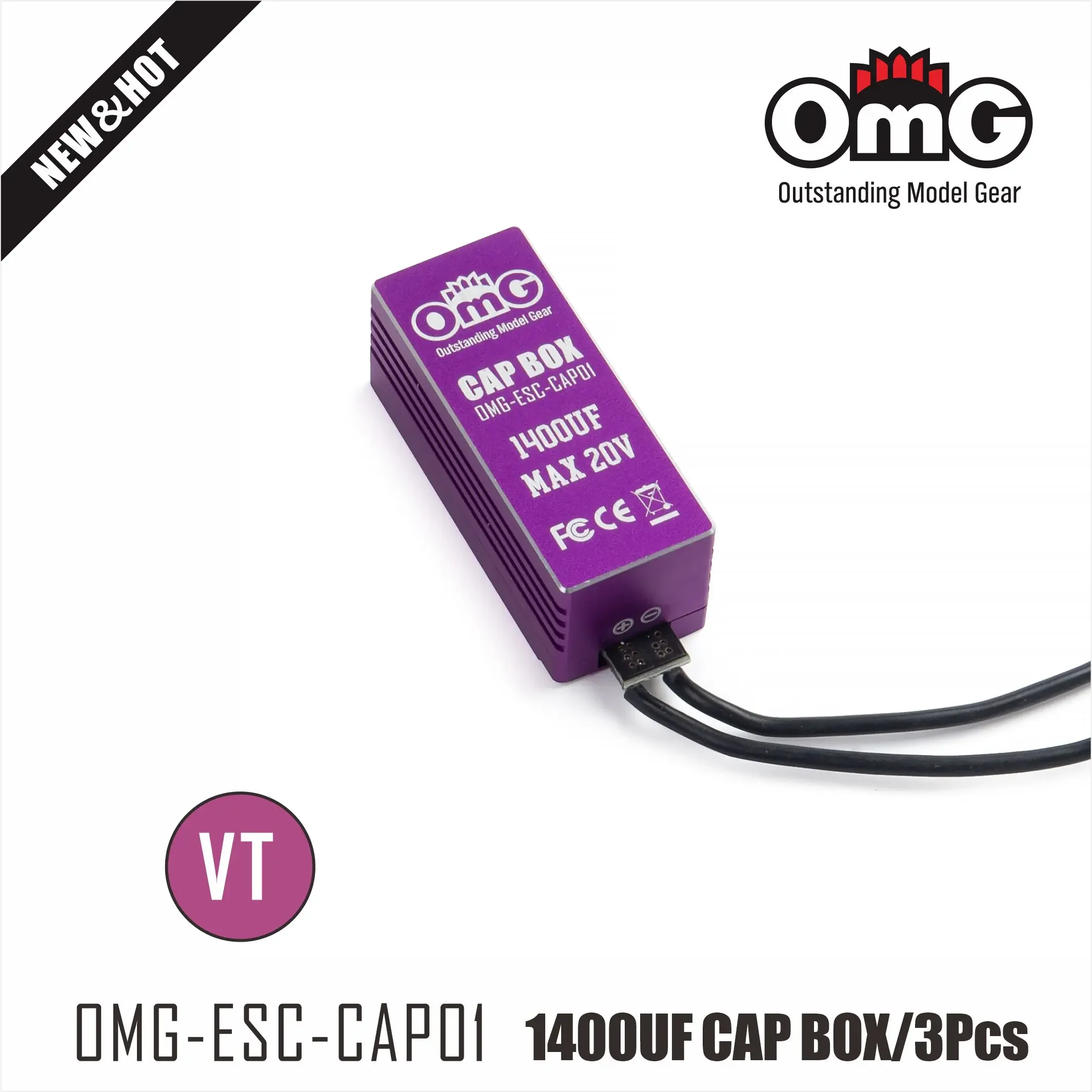 1 قطعة OMG 1400 فائق التوهج OMG-ESC-CAP01 Max20V غطاء صندوق عكس حماية فائقة منخفضة مقاومة ومكافحة عكس اتصال مكثف وحدة