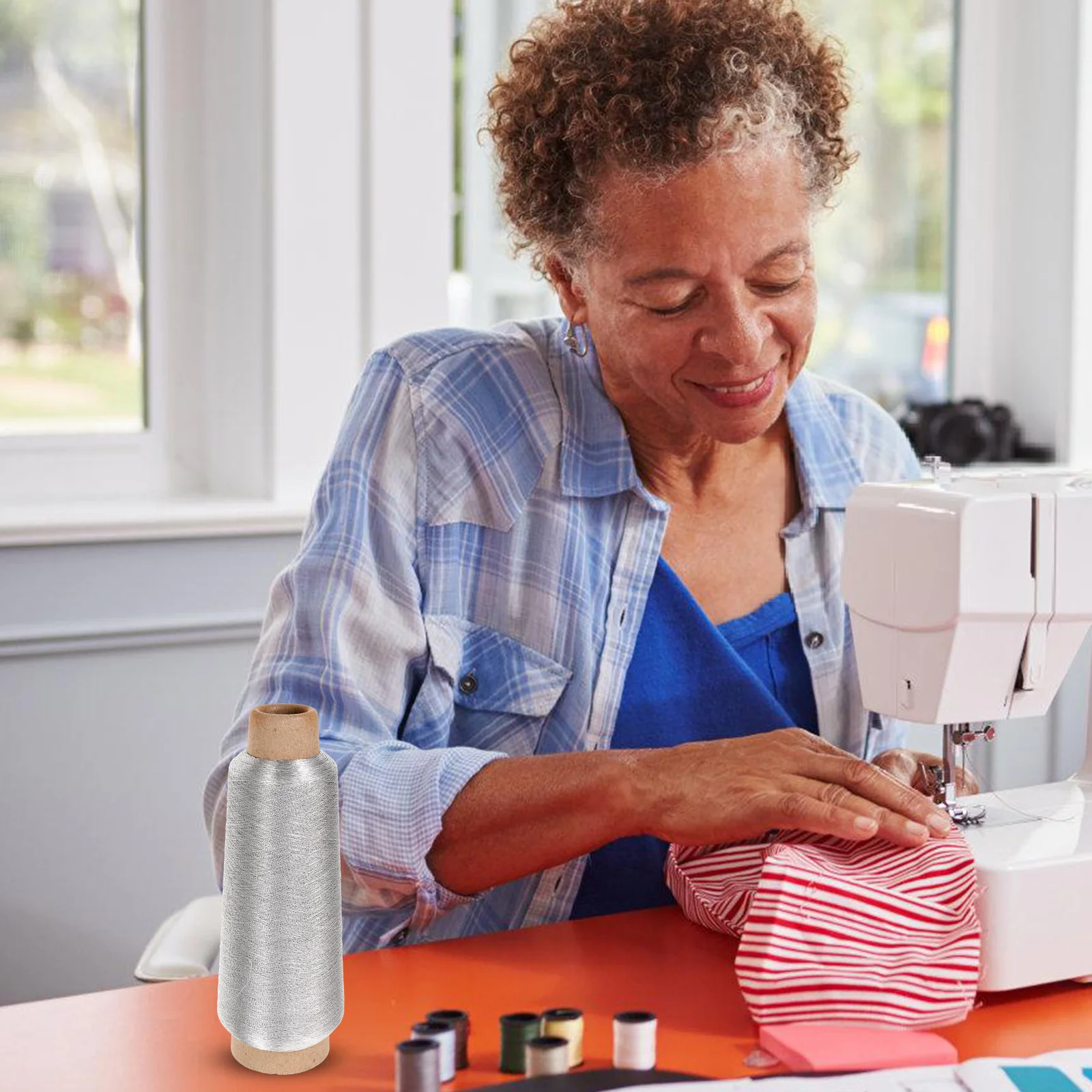 

5000 Yards Spool Sewing Metallic Gold Polyester For Machine Embroidery Knitting Craft Projects Sewing Machine Thread Embroidery