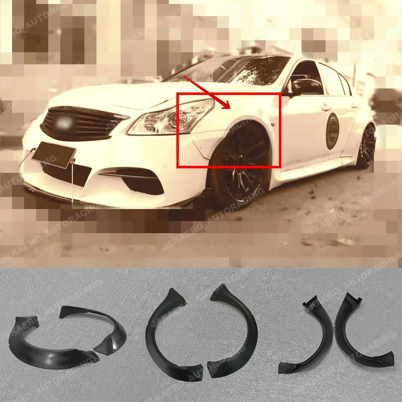 

For Infiniti G37 4door Wide Body Kit (+30mm) Front Fender Arch Frp Unpainted car BodyKits