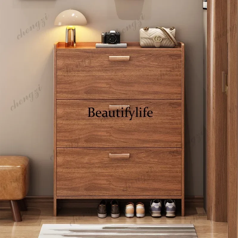 

F182 Narrow Slim Shoe Cabinet Luxury Nordic Storage Apartments Entryway Shoe Cabinet Space Saving Schuhregal Furniture For Home
