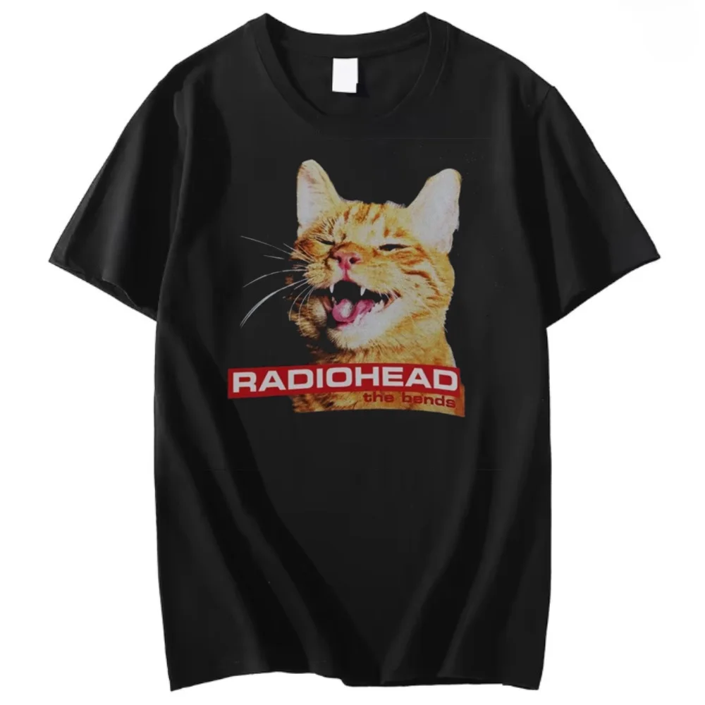 Summer New Men's T-shirt Radiohead The Bend Funny Short-sleeved Black Shirt T-shirt Retro Fashion Unisex Short-sleeved Top