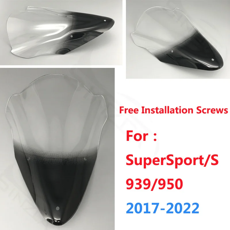 Gradient Colour For DUCATI 939 950 Supersport SuperSport 939S 950S Super Sport S Windscreen Windshield Wind Deflectors  17-22