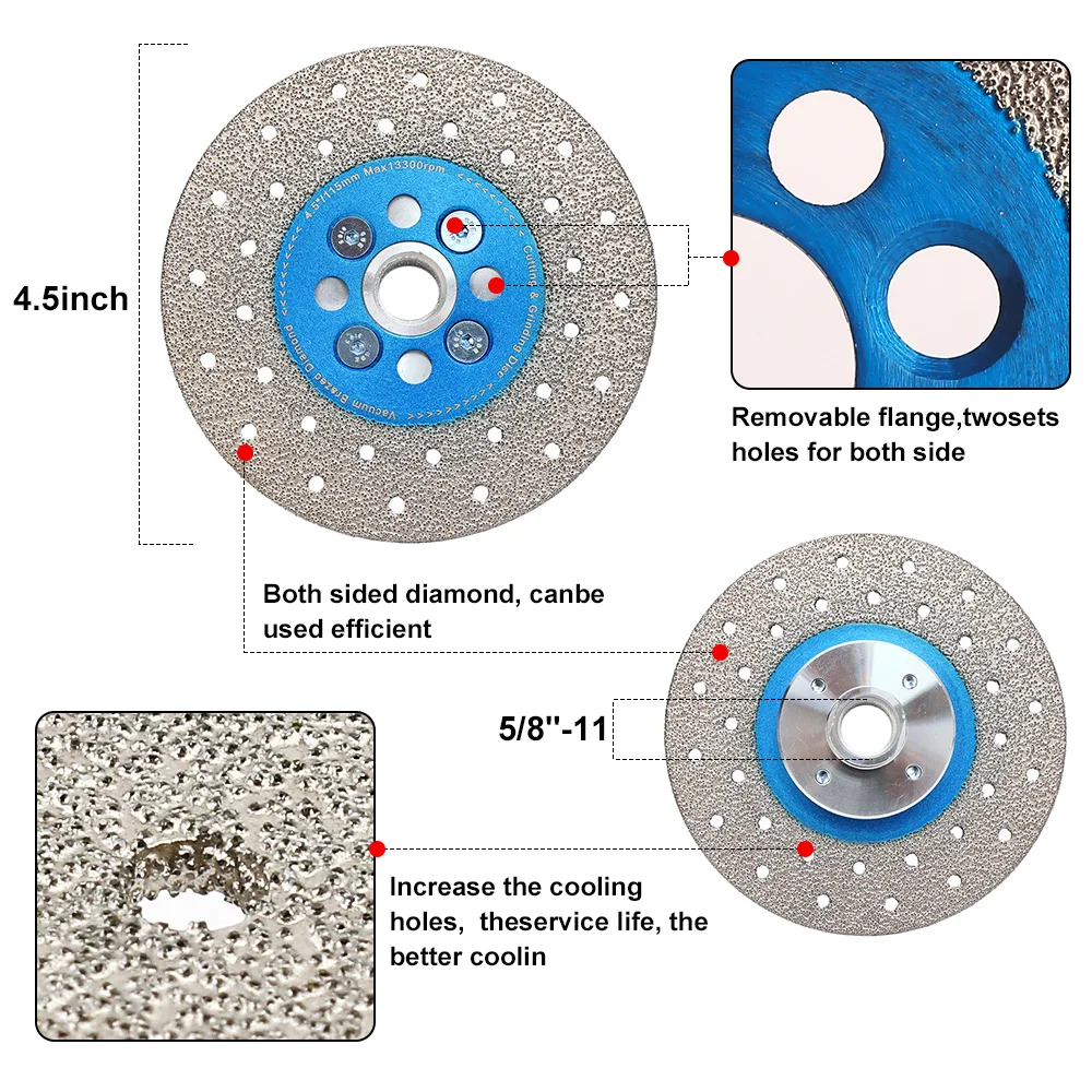 105/125mm Multi-purpose Tile Grinding Blade Marble Metal Cutting Disc with M14 Thread for Grinding Shaping Rounding Granite Tile