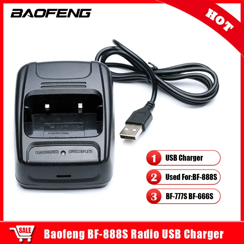 Baofeng USB Charger Battery Charging Base for Walkie Talkie BF-888S BF-777S BF-666S Charger Two Way Radio Accessories