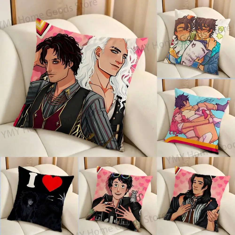Mac Daisuke Cam Eddie Mateo Betty Skips Dirk - Funda de cojín cuadrada con estampado para decoración de sala de estar y dormitorio
